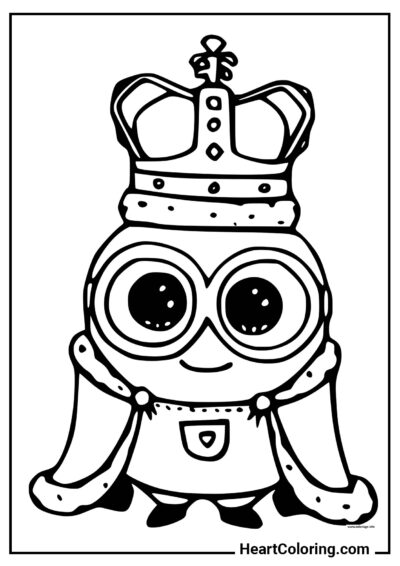 Rei Minion - Desenhos de Minions para Colorir