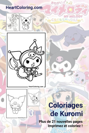 Coloriages de Kuromi de l'anime Onegai My Melody