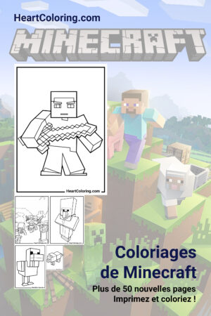 À imprimer en format A4 : Coloriages de Minecraft