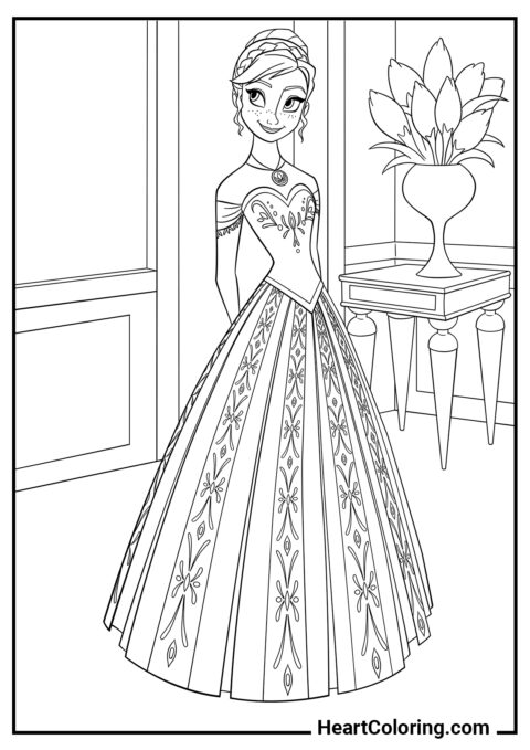 Anna of Arendelle - Frozen Coloring Pages