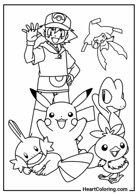 Ash und Pokemon - Pokemon Ausmalbilder