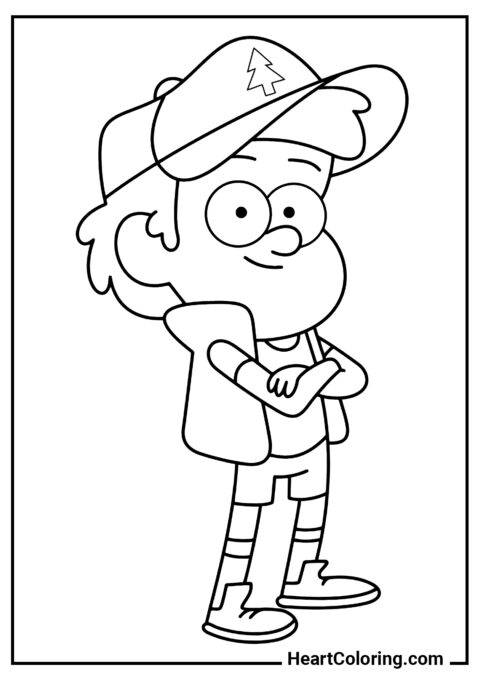 Dipper Pines - Gravity Falls Coloring Pages