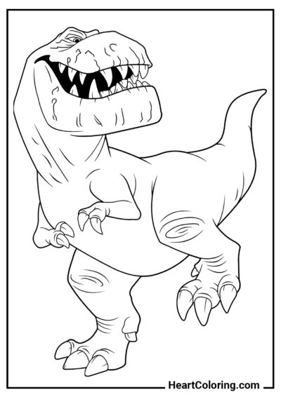 Tirannosauro minaccioso - Disegni di Dinosauri da Colorare