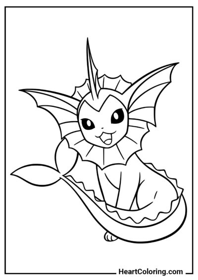 Vaporeon - Dibujos de Pokémon para Colorear