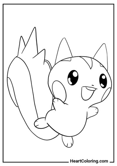 Divertido Pachirisu - Dibujos de Pokémon para Colorear