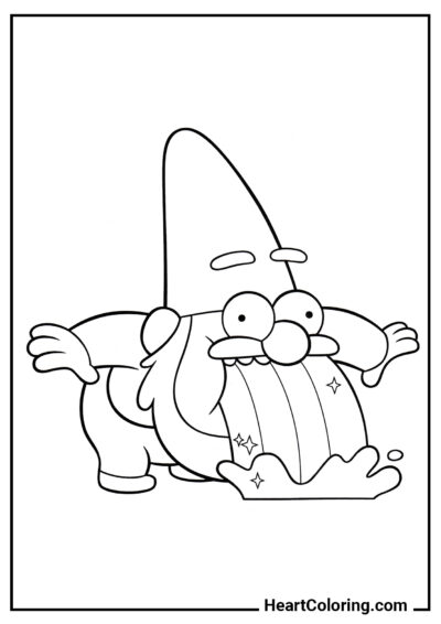 Gnome Steve - Gravity Falls Coloring Pages