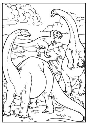 Dinosaur Coloring Pages for Kids to Print for Free