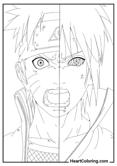 Vieux Amis - Coloriages Naruto