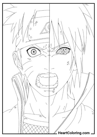 Old friends - Naruto Coloring Pages