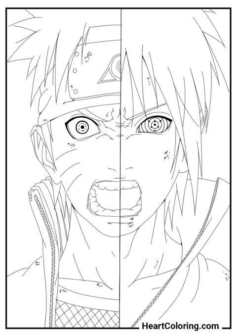 Naruto Coloring Pages to Print on A4 | Anime on HeartColoring