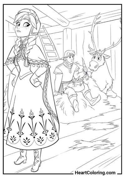 Dissatisfied Anna - Frozen Coloring Pages