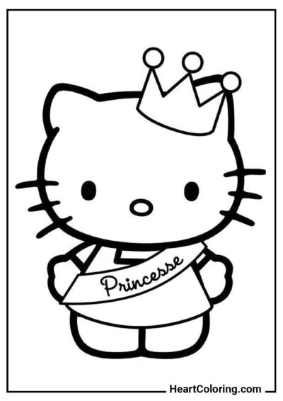 Hello Kitty princess - Hello Kitty Coloring Pages