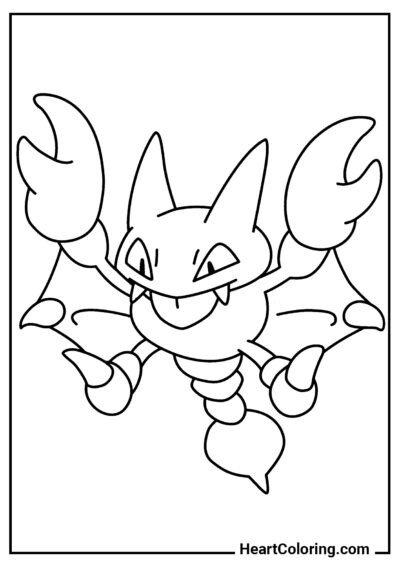 Pokemon Gligar - Desenhos do Pokemon para Colorir