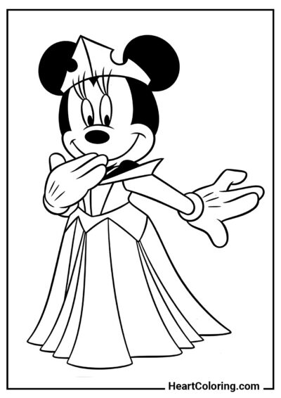 Princesa Minnie Mouse - Desenhos de Mickey Mouse para Colorir