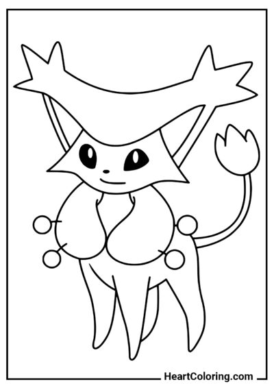 Delcatty - Desenhos do Pokemon para Colorir