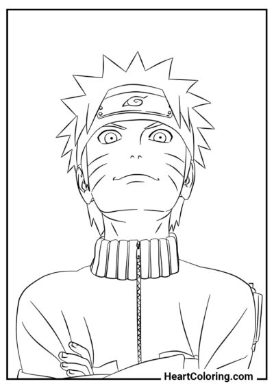Naruto Arrogante - Desenhos do Naruto para Colorir