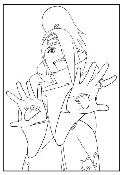 Deidara - Desenhos do Naruto para Colorir