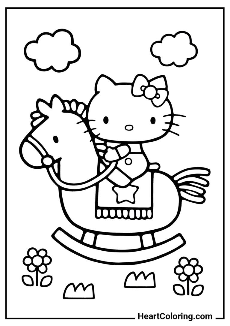 Раскраски Хелло Китти (Hello Kitty) распечатать на А4