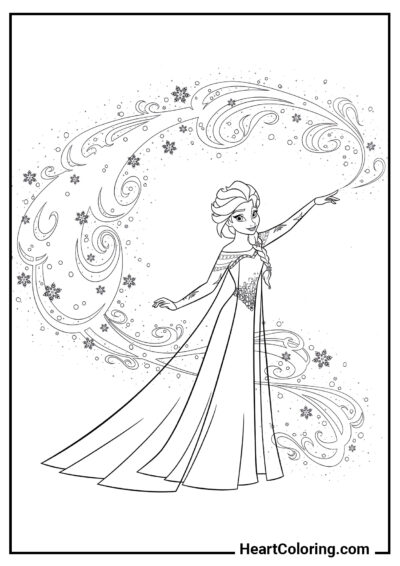 Elsa of Arendelle - Frozen Coloring Pages