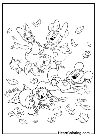 Picnic - Mickey Mouse ​Coloring Pages