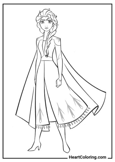 Queen of Arendelle - Frozen Coloring Pages