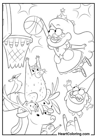 Basketball - Gravity Falls Ausmalbilder