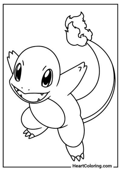 Charmander - Dibujos de Pokémon para Colorear