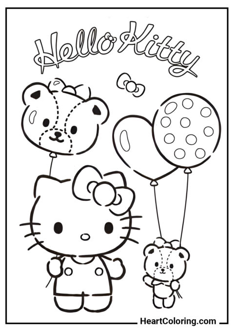 Hello Kitty Coloring Pages To Print On A4 