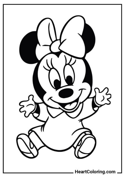 Bébé Minnie Mouse - Coloriages Mickey Mouse
