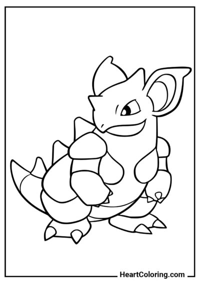 Nidoqueen - Coloriages Pokémon