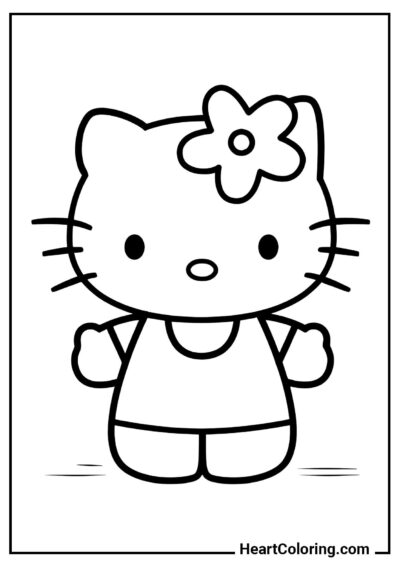 Strona do kolorowania: Urocza Hello Kitty