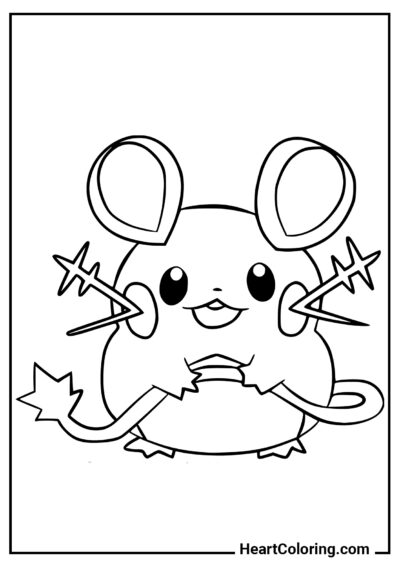 Dedenne - Coloriages Pokémon