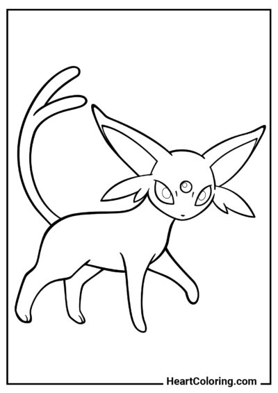 Espeon - Pokemon Coloring Pages