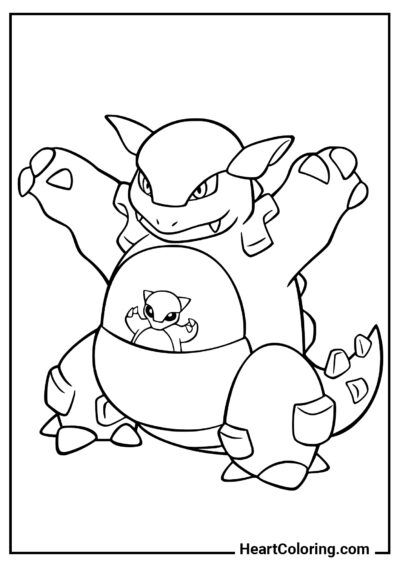 Kangaskhan - Pokemon Coloring Pages