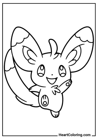 Divertente Minccino - Disegni dei Pokémon da Colorare