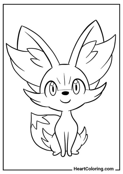 Fennekin - Desenhos do Pokemon para Colorir