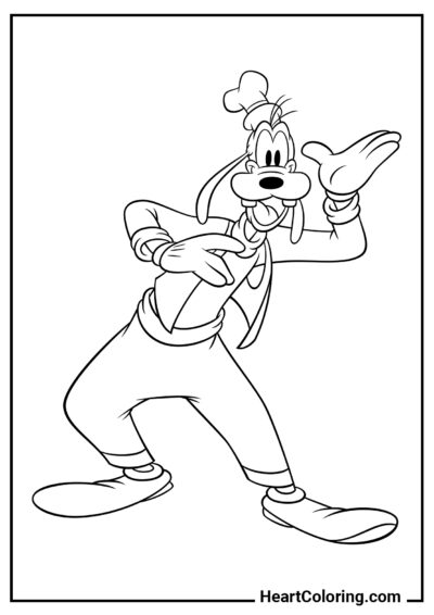 Historia Divertida de Goofy - Dibujos de Mickey Mouse para Colorear