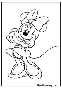 Pobierz i wydrukuj kolorowankę Marzycielska Minnie dla dzieci