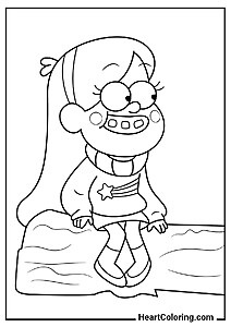 Free download: coloring page Mabel in the forest