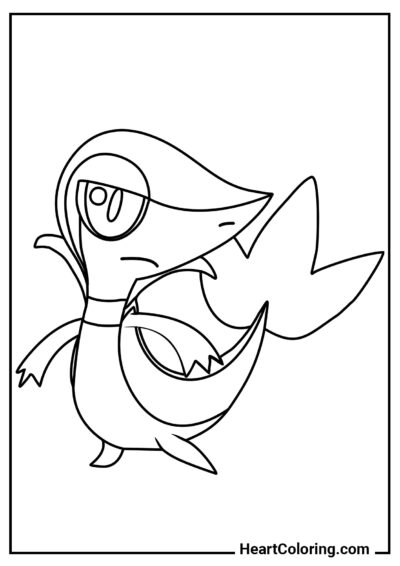 Snivy serio - Disegni dei Pokémon da Colorare