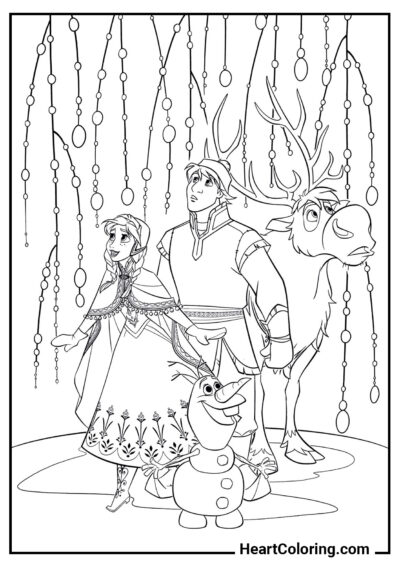 Beautiful forest - Frozen Coloring Pages