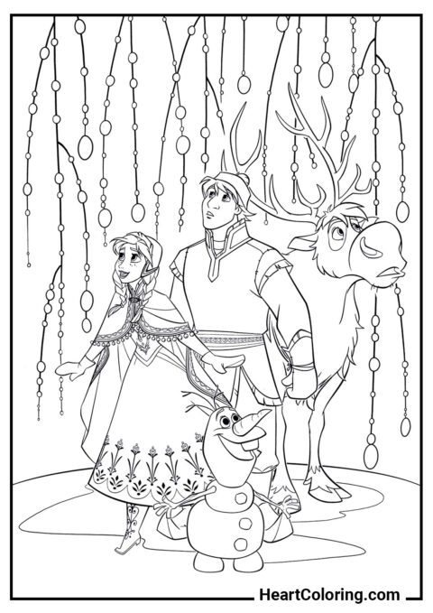 Beautiful forest - Frozen Coloring Pages