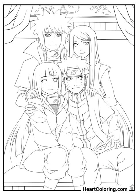 Narutos Familie - Naruto Ausmalbilder