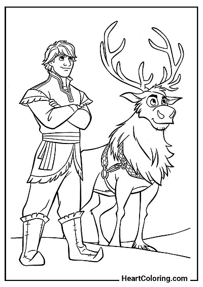 Darmowy plik do druku: Kristoff i Sven