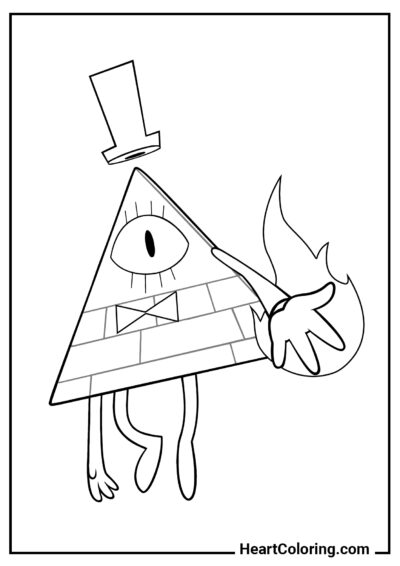 Bill Cipher - Gravity Falls Coloring Pages