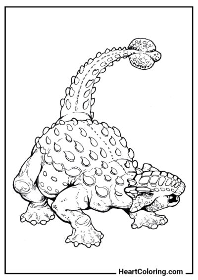 Anquilossauro - Desenhos de Dinossauros para Colorir