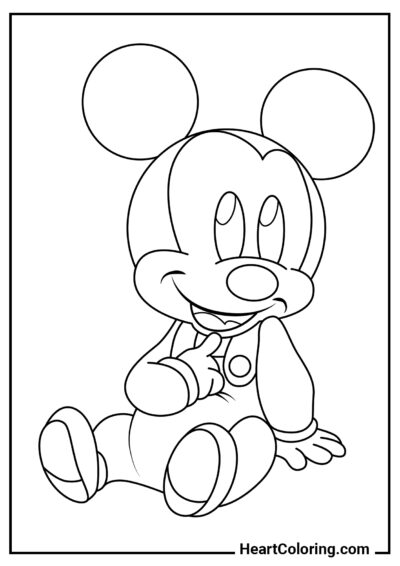 Bébé Mickey - Coloriages Mickey Mouse