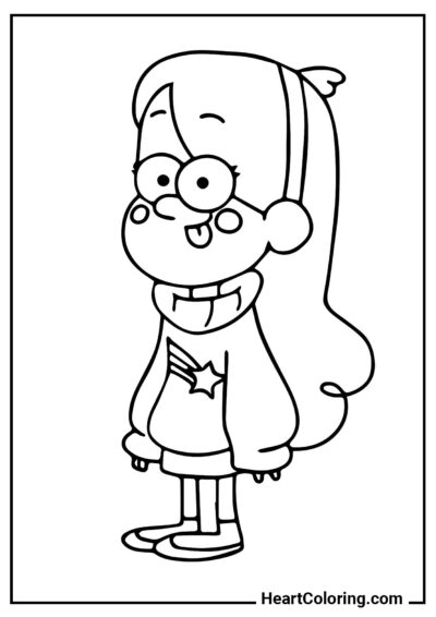 Mabel provoca - Desenhos de Gravity Falls para Colorir