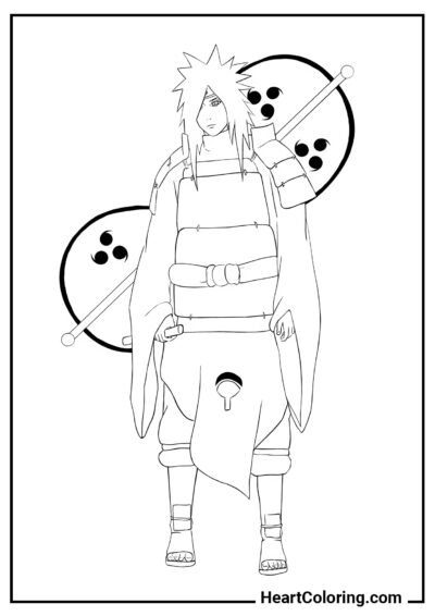 Madara Uchiha - Dibujos de Naruto para Colorear