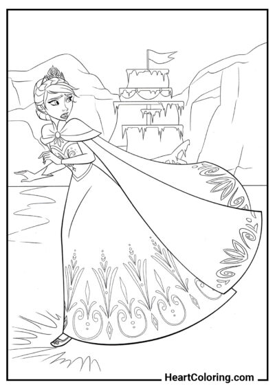 Frustrated Elsa - Frozen Coloring Pages